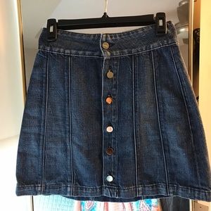 Frame blue jean skirt